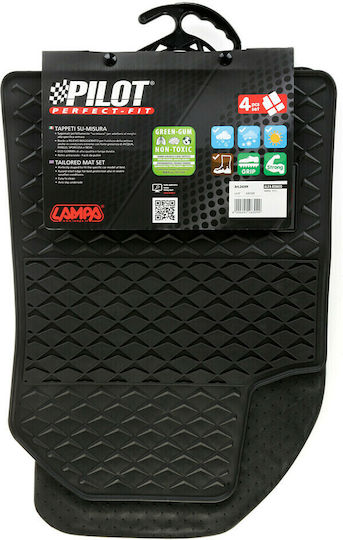 Lampa Set of Front and Rear Mats 4pcs for Alfa Romeo Giulietta 2010-2021 Black