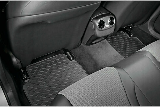 Lampa Σετ Μπροστινά και Πίσω Πατάκια 4τμχ για Fiat Panda 2012 Μαύρα
