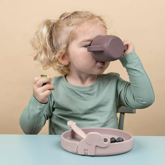 Done by Deer Baby Cup Croco made of Silicone Pink 170ml for 24m+m+