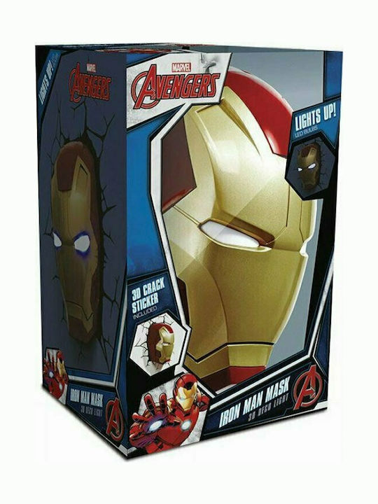 3DLightFX Παιδικό Φωτιστικό Πλαστικό Marvel Light Iron Man