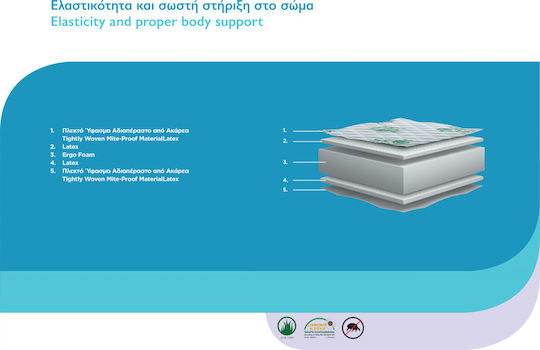 Chic Strom Motion Flexy Ημίδιπλο Ανατομικό Στρώμα Foam / Latex 120x200x17cm με Κοκοφοίνικα