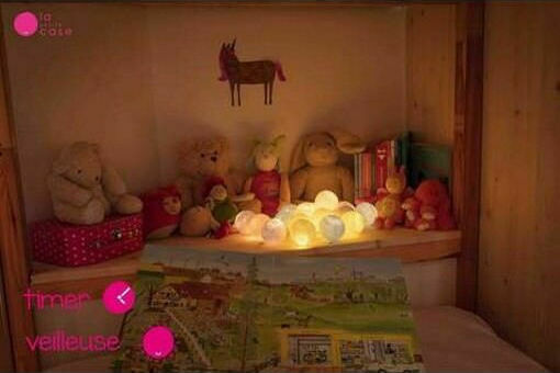 La Case de Cousin Paul Kinder Wandlampe Kranz Led Kunststoff Lili