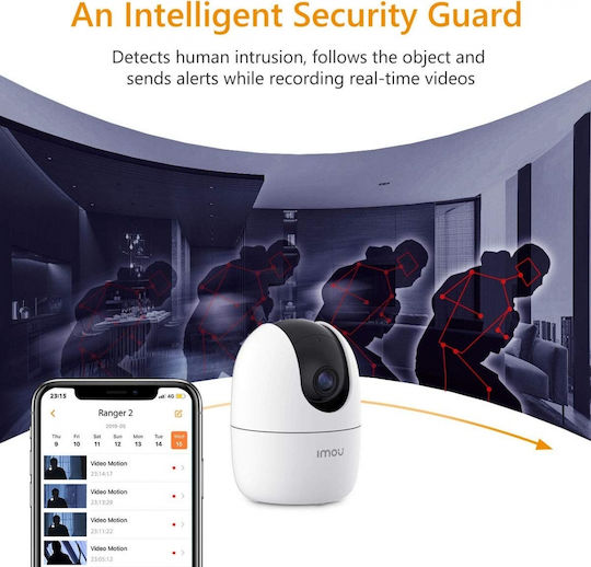 Imou Ranger 2 IP Cameră de Supraveghere Wi-Fi Full HD 1080p cu Comunicare Bidirecțională și Lentilă 3.6mm
