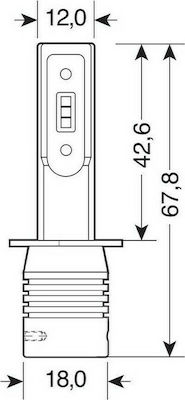 Lampa Lămpi Autoturismului H1 LED 6500K Alb rece 12-24V 15W 2buc