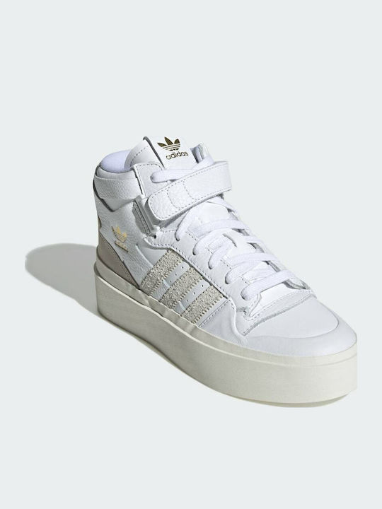 Forum Bonega Mid Pentru Femei Flatforms Tip Botine Alb Nor / Gri Orbit / Bliss