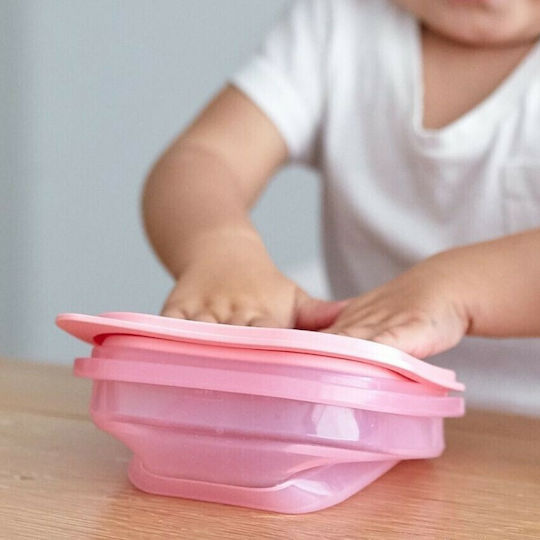 Marcus & Marcus Μπολ Σιλικόνης Πτυσσόμενο Snack Container Ροζ
