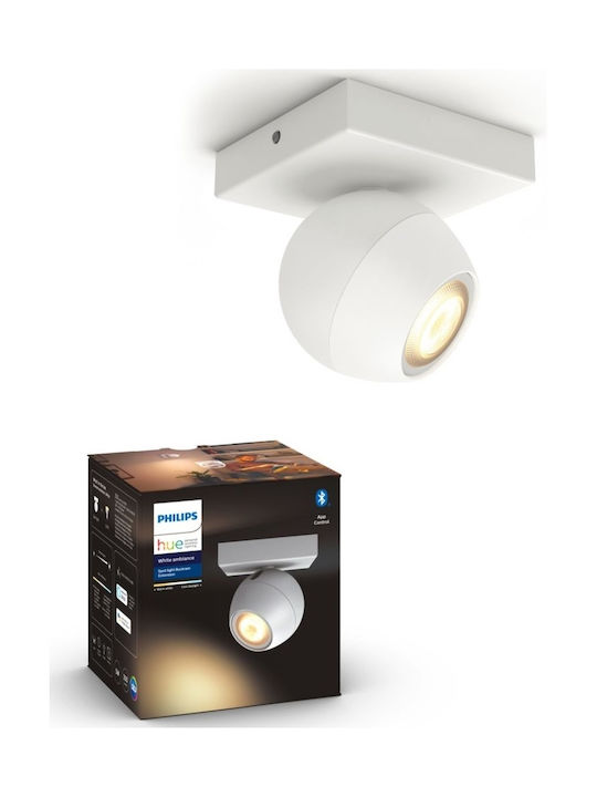 Philips Buckram Single Spot with Socket GU10 in White Color