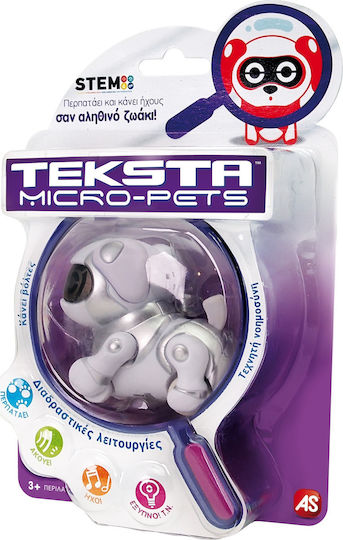 Silverlit Teksta Micro Pets Electronic Robotic Game for 3+ Years (Various Designs) 1pc