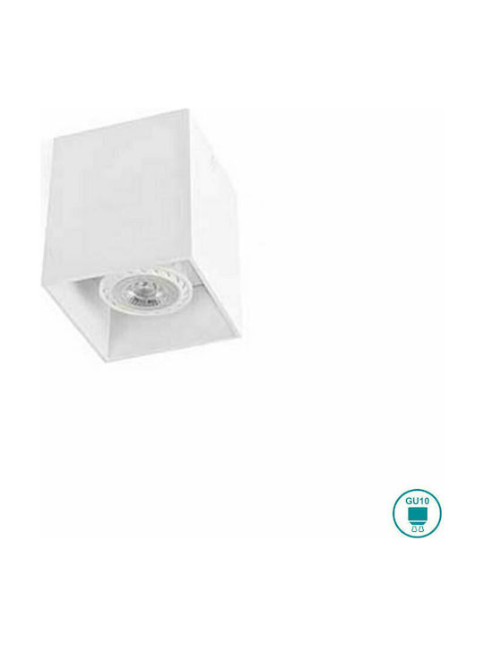 Faro Barcelona Tecto Single Spot with Socket GU10 in White Color