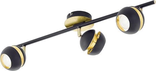 Eglo Nocito Triple Spot with Socket GU10 in Black Color Eglo Nocito Triple Spot with Socket GU10 in Black Color