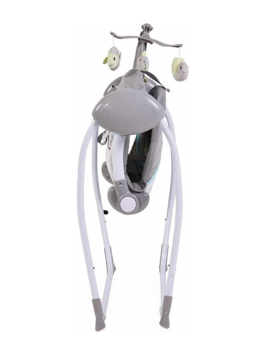 Cangaroo Electric Baby Relax Swing Swing Plus with Music Grey for Child up to 9kg