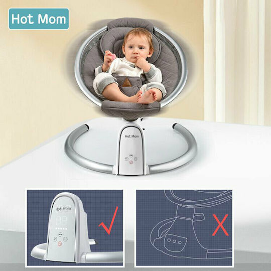 Hot Mom Elektrisch Baby Relax BB200 mit Musik Beige für Kind bis 9kg