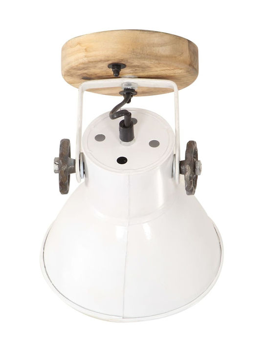 vidaXL Single Spot with Socket E27 in White Color