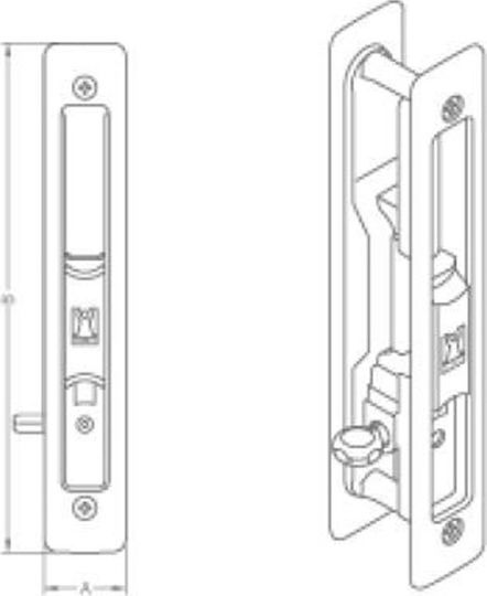 Domus DSL Lock for Sliding Aluminum Doors White