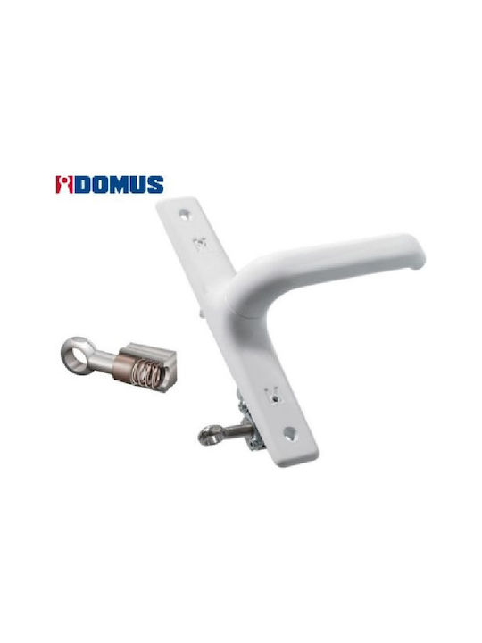 Domus Espag Window Handle on Plate DSL White 7910L