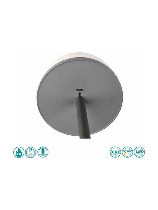 Trio Lighting Domingo Plastic Table Lamp LED with White Shade and Black Base