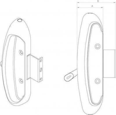 Domus Lock for Sliding Aluminum Doors White