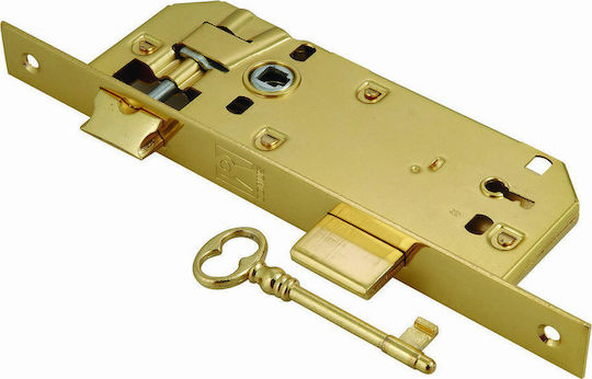 Domus Econ Line Recessed Lock Mesoportas with Center 40mm Gold Right