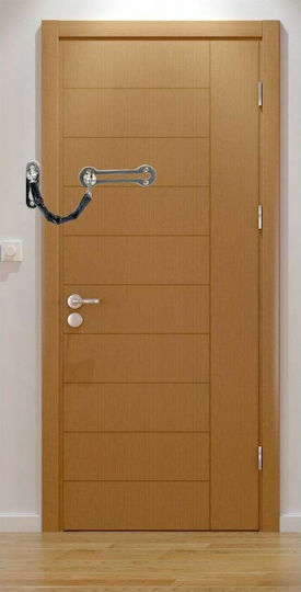 Olympia TK 10 Door Handle Padlock 200mm with Chain Silver