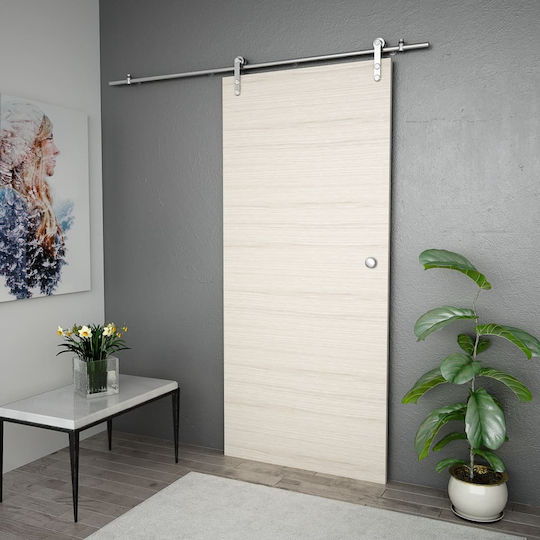 vidaXL Schiebetürmechanismus für Türknaufe 183cm Silber