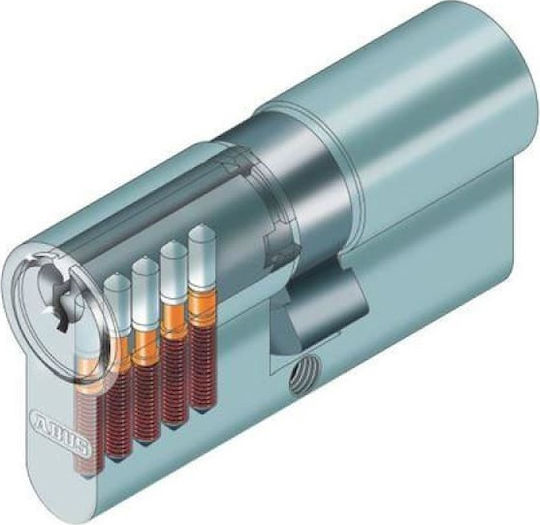 Abus Lock Cylinder Security E50N 65mm (30-35) with 3 Keys Silver