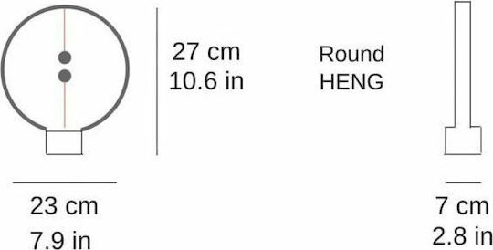 Allocacoc Διακοσμητικό Φωτιστικό Heng Balance Lamp Round LED Θερμό Λευκό 3500K 23x27x7εκ.