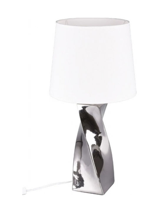 Trio Lighting Abeba Modern Table Lamp E14 White/Silver R50771589