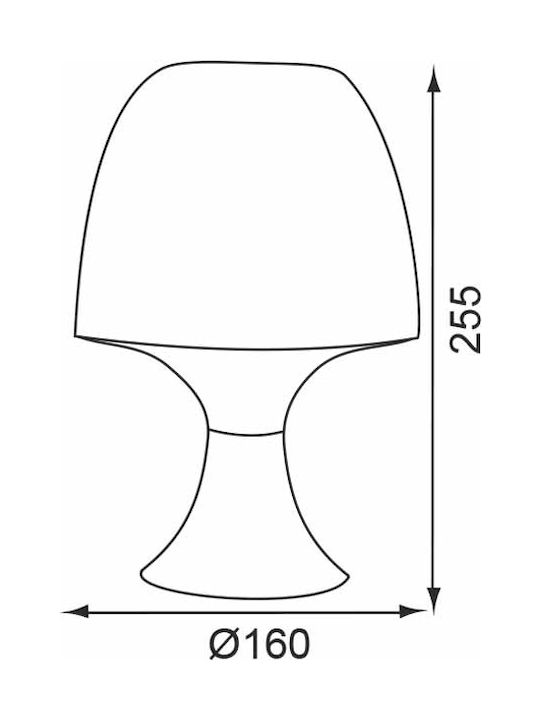 Aca Nioki Plastic Table Lamp for Socket E14 with Blue Shade and Base