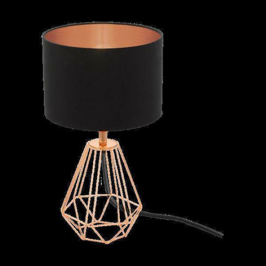 Eglo Metal Table Lamp for Socket E14 with Black Shade and Gold Base