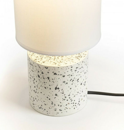 Rendl Light Studio Camino Table With Shade Πορτατίφ με Λευκό Καπέλο και Λευκή Βάση