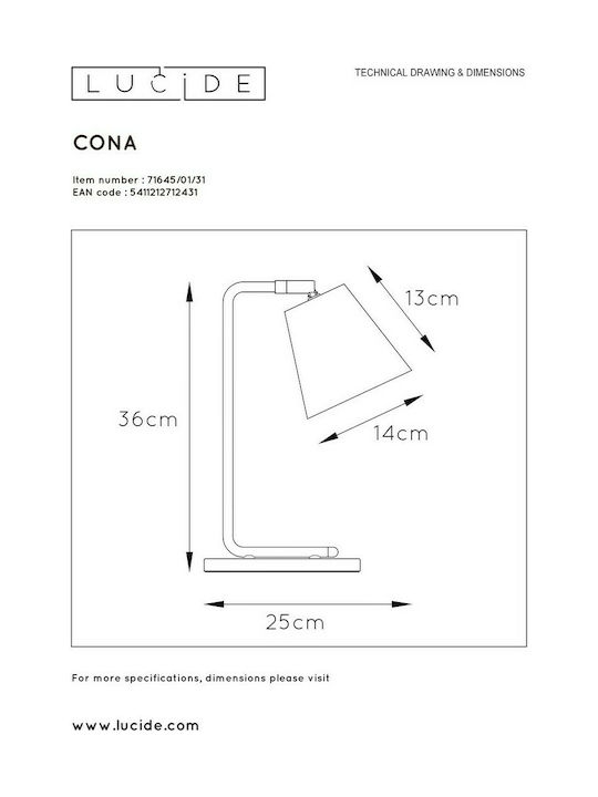 Lucide Lightning Cona Φωτιστικό Lucide Lightning Cona Φωτιστικό
