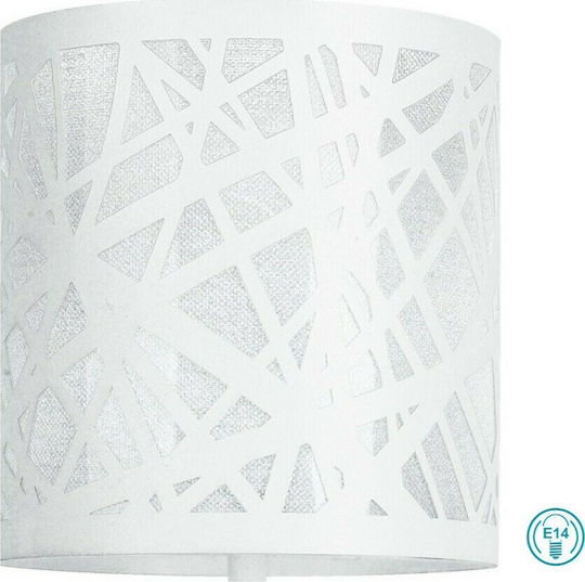 Fan Europe Batik L Metal Table Lamp for Socket E14 with White Shade and Base