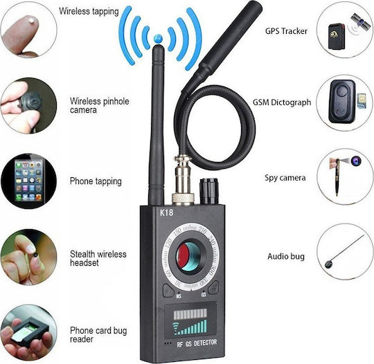 Factory Camera, Bug & GPS Tracker Detector K18 1-8000MHz