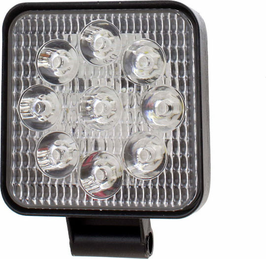Squareς Waterproof Headlights Car LED Universal 9 - 30V 27W 8.4cm 1pcs
