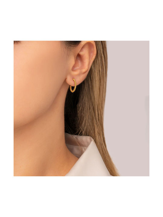 Excite-Fashion Silver Series Earrings Hoops made of Silver Gold Plated