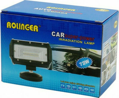 Rolinger Waterproof LED Headlight Universal 10-30V 72W 13cm 1pcs