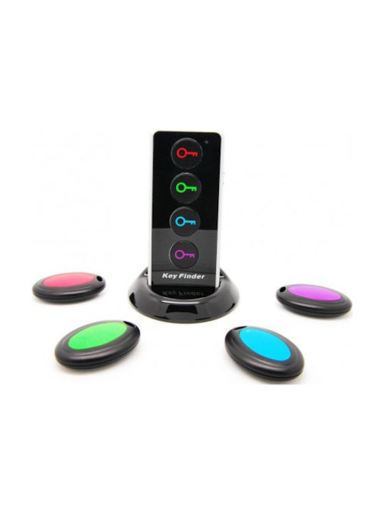 Keychain Key Finder Glass with LED Black