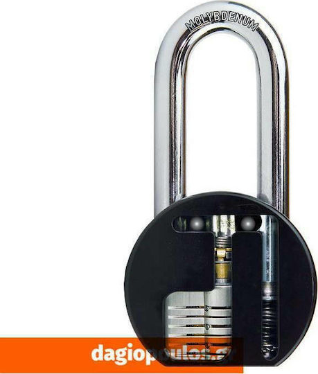 Hugo Locks Cobra 64R Стоманено Лукето Удължен с ключ 64мм Черен 1бр