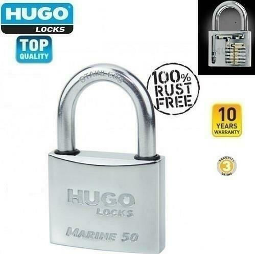 Hugo Locks Marine Ατσάλινο Λουκέτο Πέταλο με Κλειδί 40mm