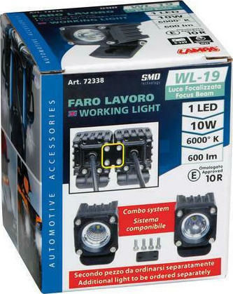 Lampa WL-19 Squareς Waterproof Headlights Car LED Universal 9 - 32V 10W 1pcs