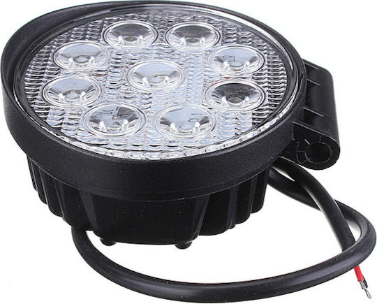 Roundς Waterproof Headlights Car LED Universal 12 / 24V 27W 11.3cm 1pcs