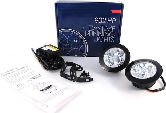 M-Tech Στρογγυλό Φώτα Ημέρας Αυτοκινήτου LED Universal 12 / 24V 1W 7cm 2τμχ