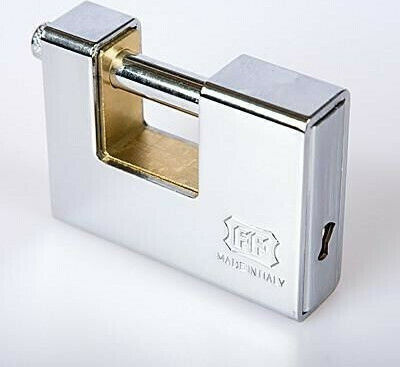 F.lli Facchinetti Steel Padlock Monoblock with Key 73mm 1pcs