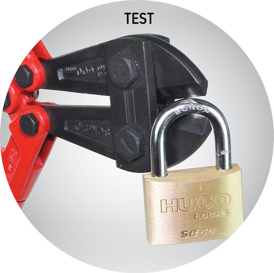 Hugo Locks SB 40 Μπρούτζινο Λουκέτο Πέταλο με Κλειδί 40mm