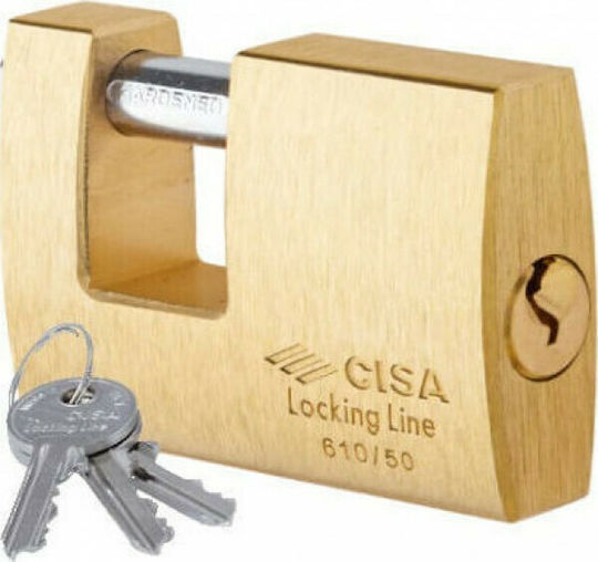 Cisa 21610.90 Steel Padlock Monoblock with Key 90mm 1pcs