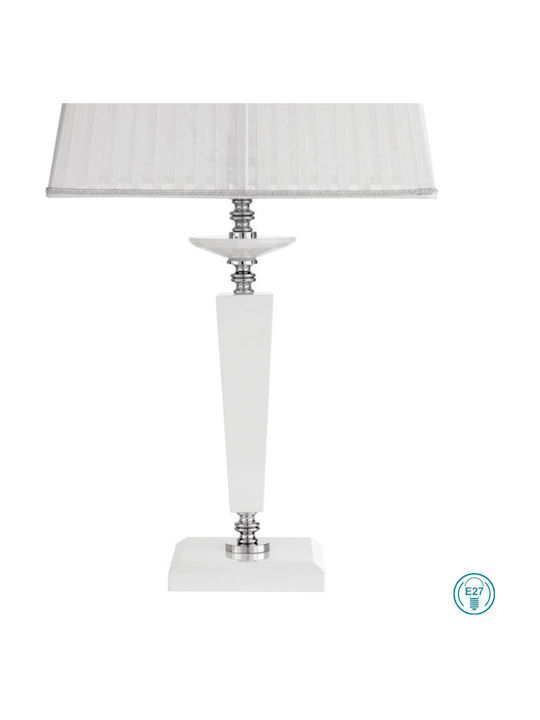Ondaluce Cherub Glass Table Lamp for Socket E27 with White Shade and Base