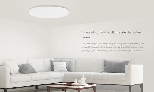 Yeelight Mi Ceiling Light 480 (White) Rund Draußen LED Panel 32W mit Warmes Weiß Licht 2700K