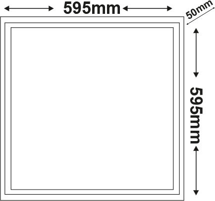 Aca Χωνευτό LED Panel 60x60εκ.