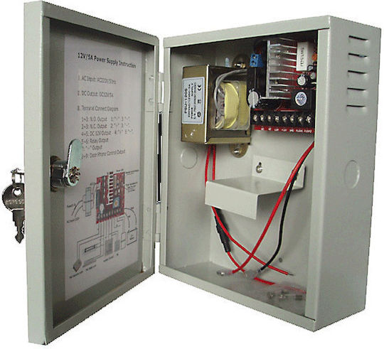 Tele Захранване Материали за домашна сигурност 12VDC/5A