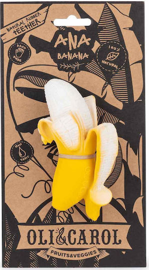 Oli&Carol Ana Banana Μασητικός Κρίκος Οδοντοφυΐας από Καουτσούκ για 3 m+